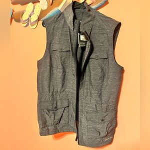 Eddie Bauer women's synthetic multi pocket travel vest secret gray hiking